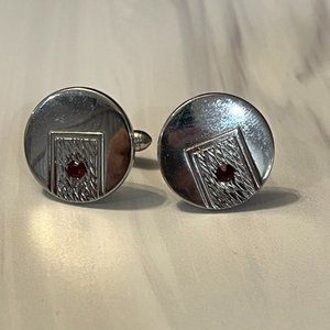 Swank silver tone cufflinks